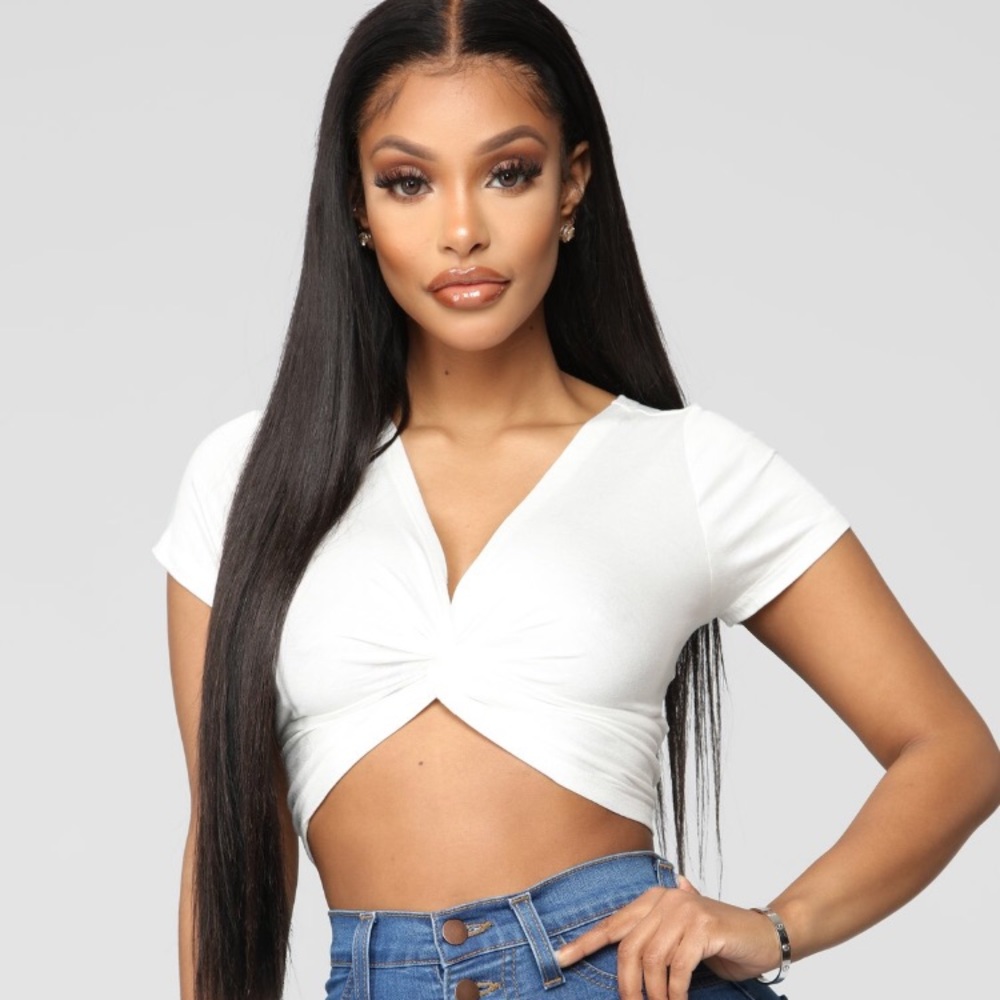 Fashion Nova “Excuse My Twist Top.”